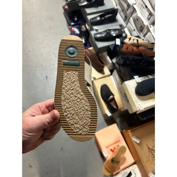 Vintage Hartjes Women's Sling-back Stone Nubuck Sandals‎ 14932 - Picture 4 of 4